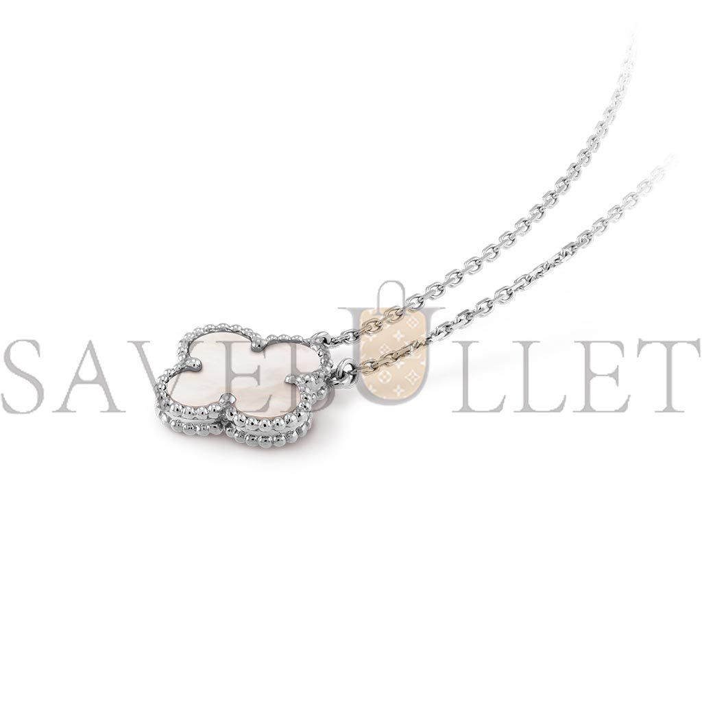 VAN CLEEF ARPELS VINTAGE ALHAMBRA PENDANT - WHITE GOLD, MOTHER-OF-PEARL VCARF48700 VAN CLEEF ARPELS VINTAGE ALHAMBRA PENDANT - WHITE GOLD, MOTHER-OF-PEARL VCARF48700